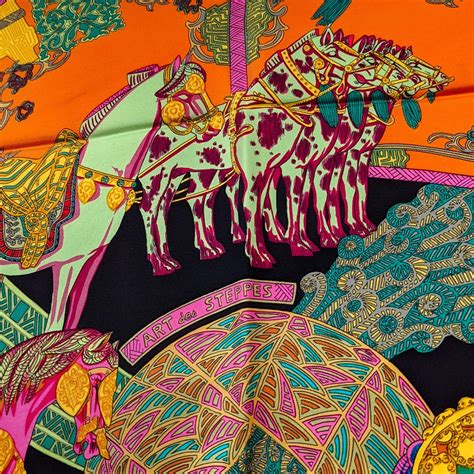 hermes art des steppes|Hermes Scarf Art Des Steppe .